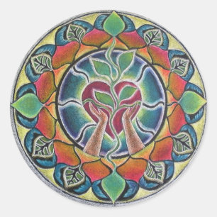 Heart Nurturing Mandala Sticker
