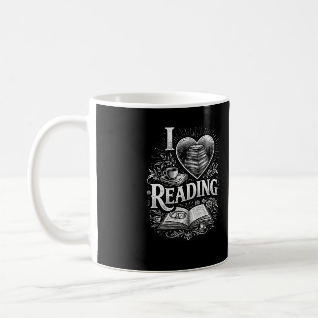 Heart of a Book Lover Coffee Mug (Left)