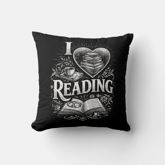 Heart of a Book Lover Cushion (Front)