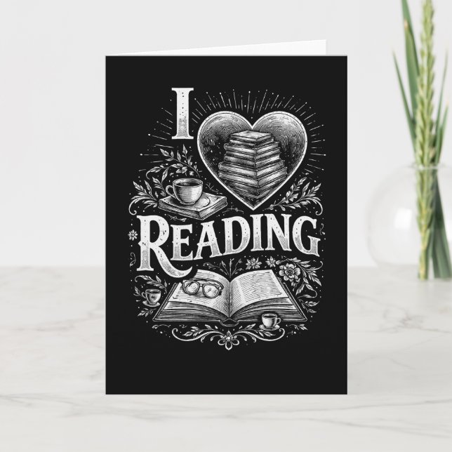 Heart of a Book Lover Holiday Card (Front)