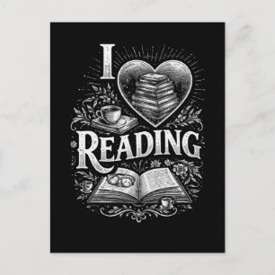 Heart of a Book Lover Postcard