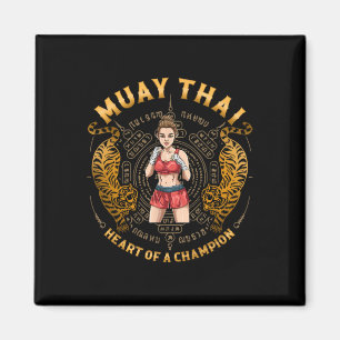 Heart Of A Champion - Kickboxing And Muay Thai Fem Magnet