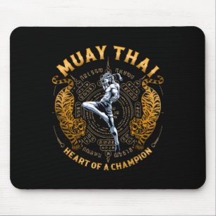 Heart Of A Champion - Kickboxing And Muay Thai Fem Mouse Pad