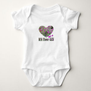 Heart of a Wild Flower Child Baby Bodysuit