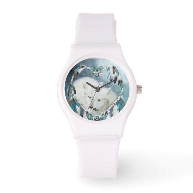 Heart Of A Wolf Wearable Art Watch (Front)