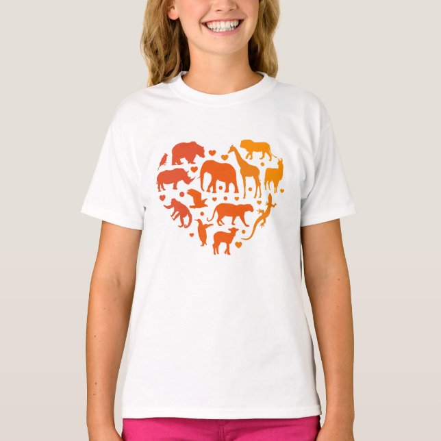 Heart of animals, Gift For Animals lovers T-Shirt (Front)