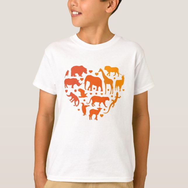 Heart of animals, Gift For Animals lovers T-Shirt (Front)