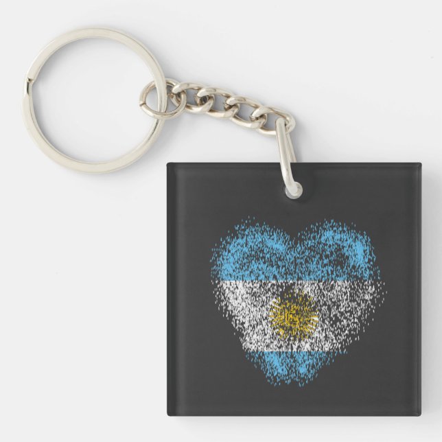 Heart of Argentina Key Ring (Front)