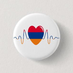 Heart of Armenia 3 Cm Round Badge
