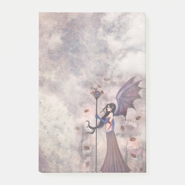 Heart of Autumn Fairy Vampire Gothic Art Post-it Notes (Front)