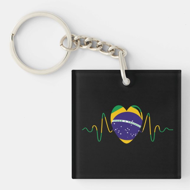 Heart of Brazil Key Ring (Front)