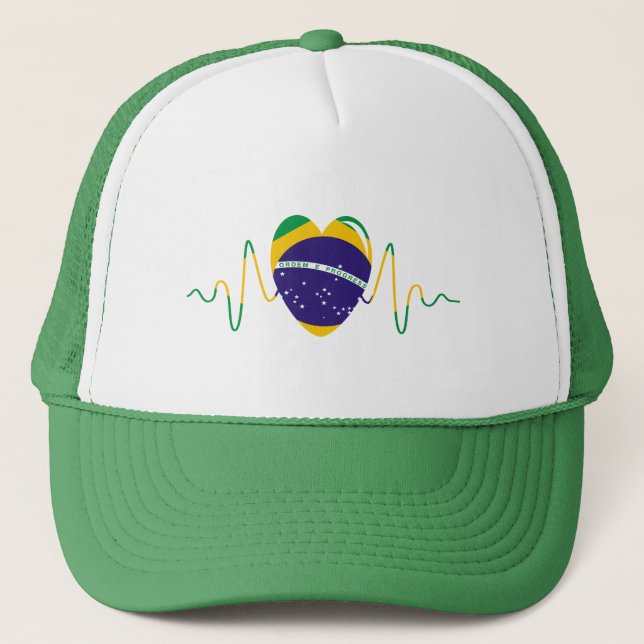 Heart of Brazil Trucker Hat (Front)