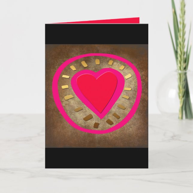 Heart of Bronze Valentine's Day Greeting Card (Front)