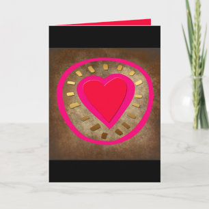 Heart of Bronze Valentine's Day Greeting Card