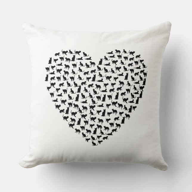 heart of cats pillow (Front)