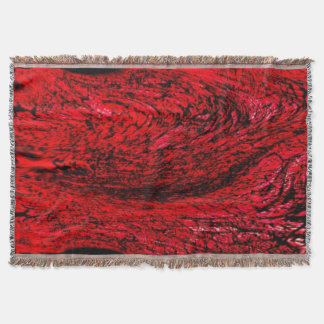 Heart of Chaos – Infinite Red Spiral Throw Blanket