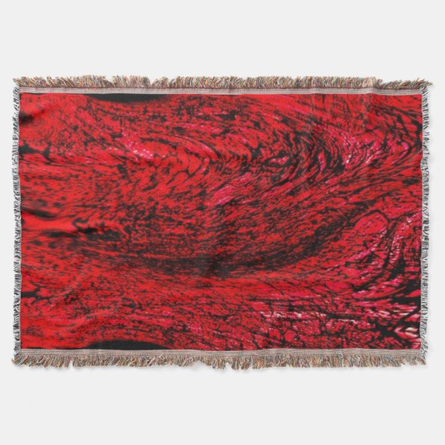 Heart of Chaos – Infinite Red Spiral Throw Blanket (Front)