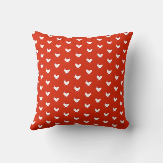 Heart of Checkens Cushion (Back)