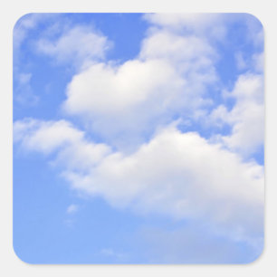 Heart of clouds square sticker