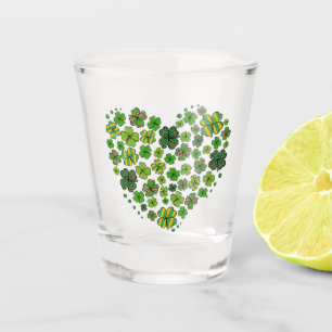 Heart of Clovers Shot Glass