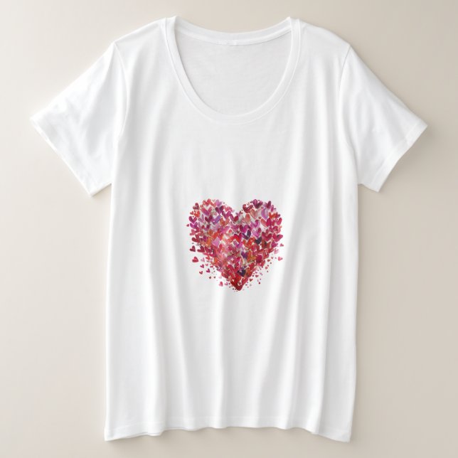 Heart of Colours Plus Size T-Shirt (Design Front)