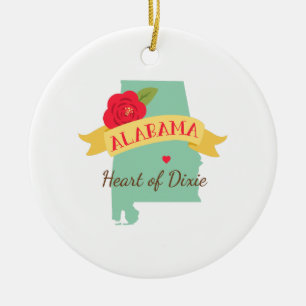 Heart Of Dixie Ceramic Tree Decoration
