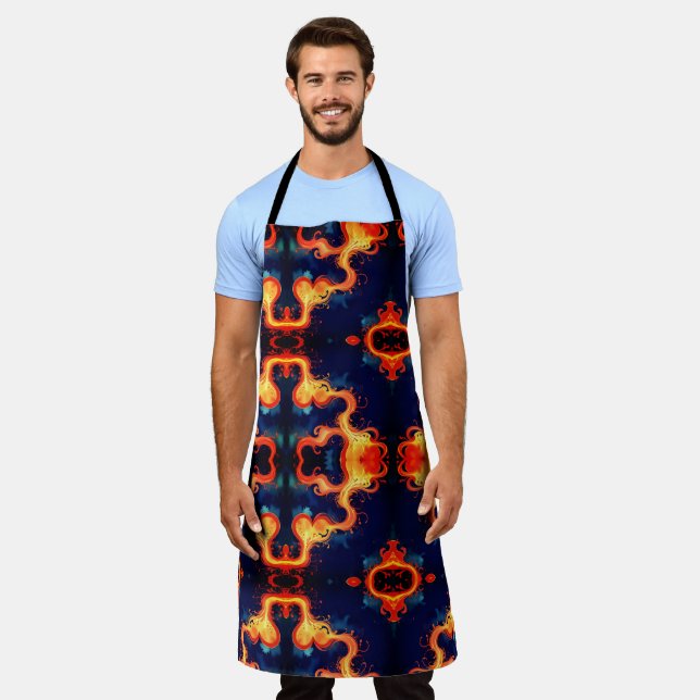 Heart of Flames Fire & Skies  Apron (Worn)
