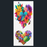 Heart of Flowers and Butterflies<br><div class="desc">This stunning design features a heart made of colourful flowers and butterflies. The flowers are in a variety of bright colours, including red, pink, yellow, and blue. The butterflies are also in a variety of colours, including white, black, and orange. The heart is made up of a variety of different...</div>