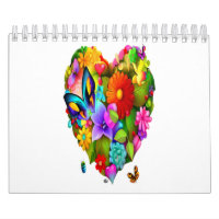 Heart of Flowers and Butterflies