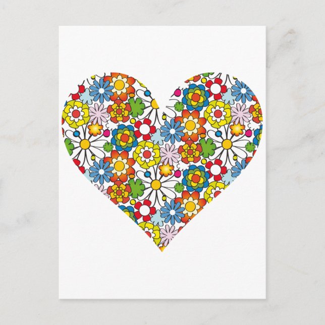 Heart of Flowers Postcard (Front)
