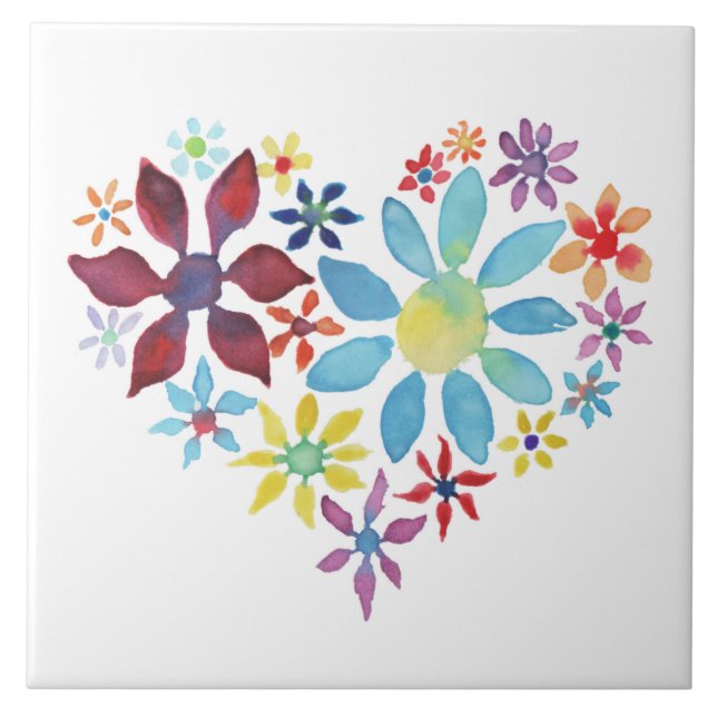 Heart of Flowers Tile (Front)