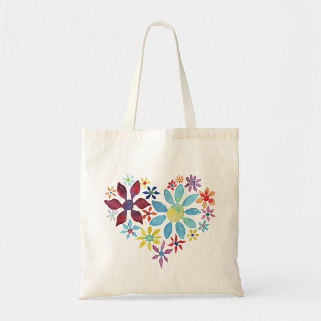 Heart of Flowers Tote Bag (Front)