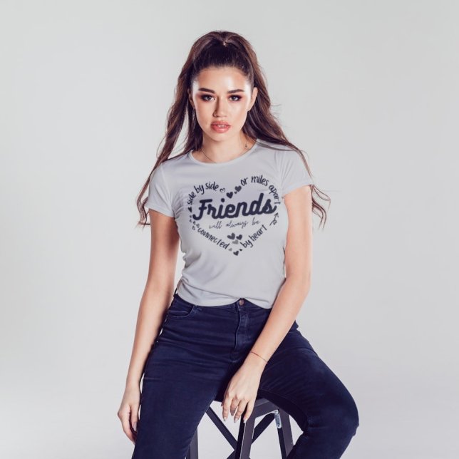 Heart of Friendship Typography T-Shirt (Creator Uploaded)