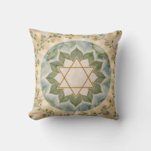 Heart of Gaia - Anahata Lotus Throw Pillow