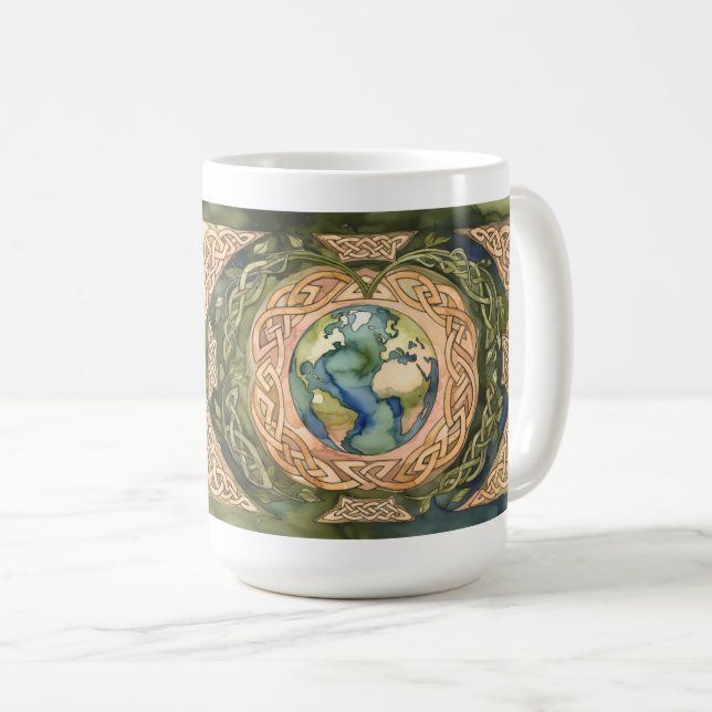  Heart of Gaia - Celtic Tree of Life Mug (Front Right)