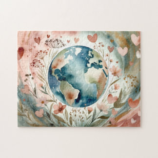 Heart of Gaia - Watercolor Earth Puzzle
