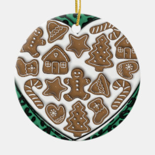 "Heart of Gingerbread Ornament" Ceramic Tree Decoration