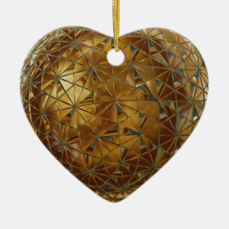 heart of gold ceramic tree decoration