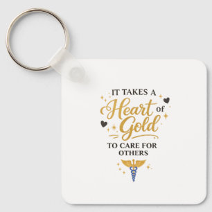 Heart of Gold Doctor Keychain Appreciation Gift
