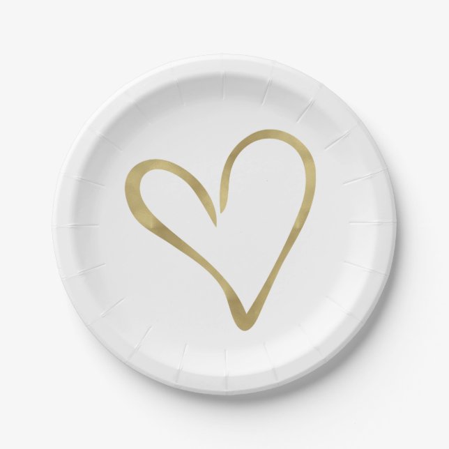 Heart of Gold Paper Plate (Front)