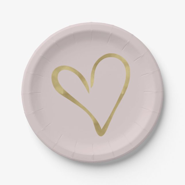 Heart of Gold Paper Plate (Front)