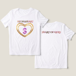 HEART OF GOLD, RICH@HEART Double-sided Graphic Tri-Blend Shirt