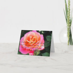 Heart of Gold Rose & Quote Card