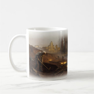 Heart of Gold Searching Man Coastal Journey Mug