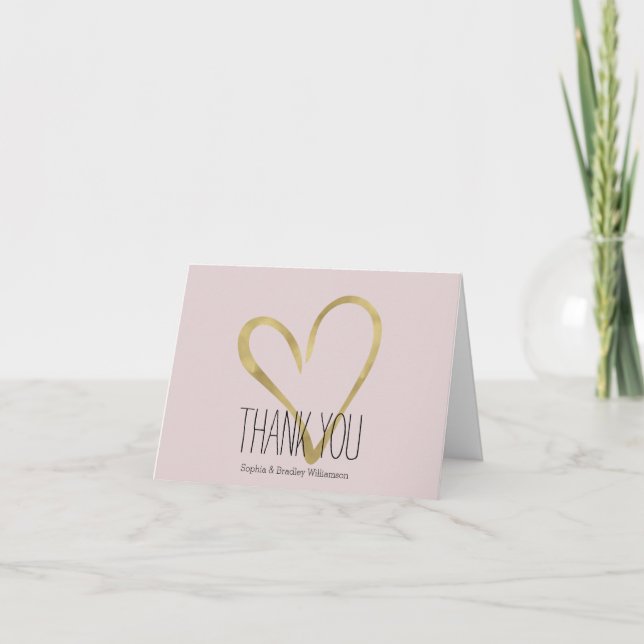 Heart of Gold Thank you Card (Front)