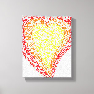 Heart of Gold Wrapped Canvas