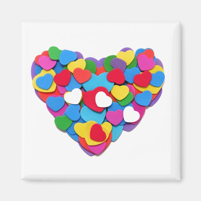 Heart of Hearts Magnet – Romantic Multi-Heart  (Front)