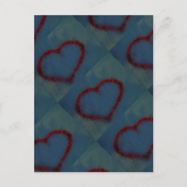 Heart of holly berries postcard (Front)