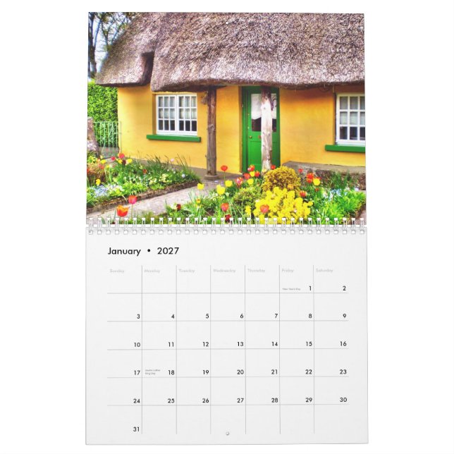 Heart of Ireland Calendar (Jan 2027)