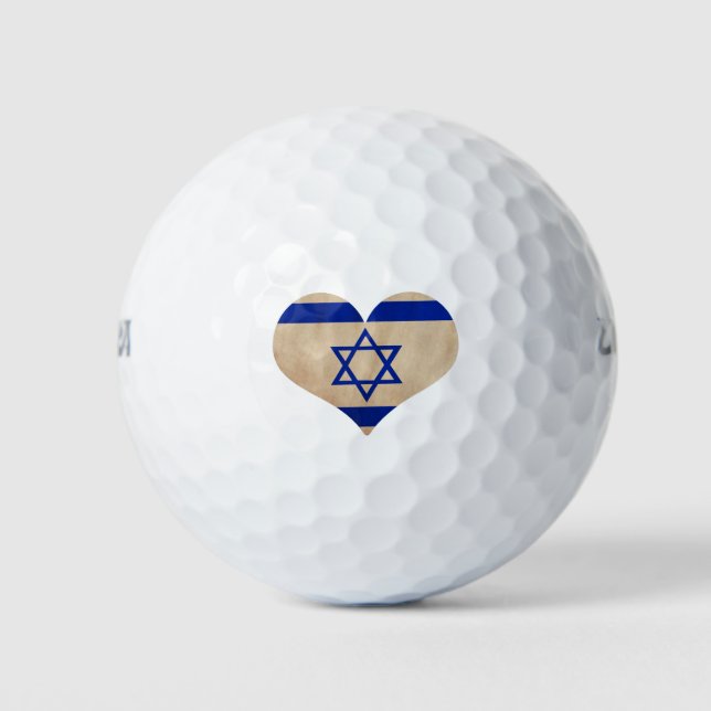 Heart of Israel Golf Balls (Front)